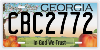 GA license plate CBC2772