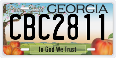 GA license plate CBC2811