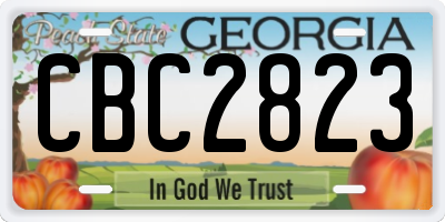 GA license plate CBC2823