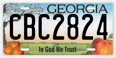 GA license plate CBC2824