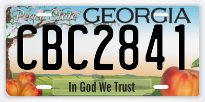 GA license plate CBC2841