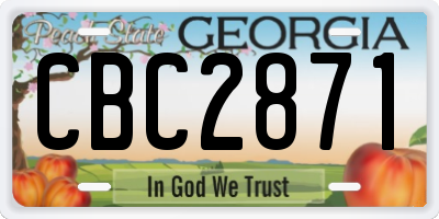 GA license plate CBC2871