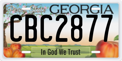 GA license plate CBC2877