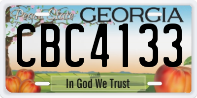 GA license plate CBC4133