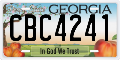 GA license plate CBC4241