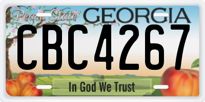 GA license plate CBC4267
