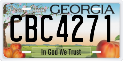 GA license plate CBC4271