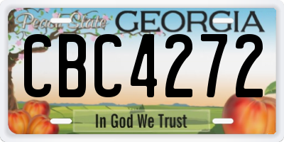 GA license plate CBC4272