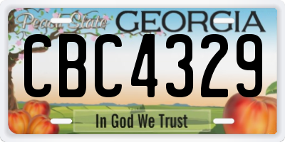 GA license plate CBC4329
