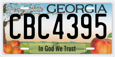 GA license plate CBC4395
