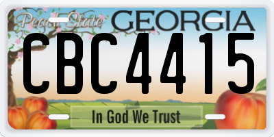 GA license plate CBC4415