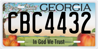 GA license plate CBC4432