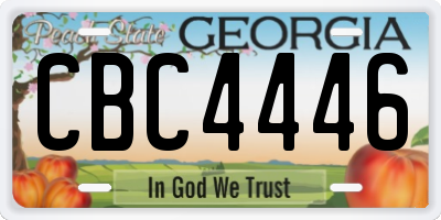 GA license plate CBC4446