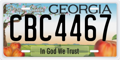 GA license plate CBC4467
