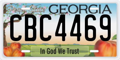 GA license plate CBC4469