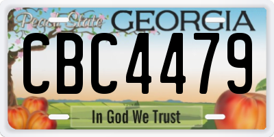 GA license plate CBC4479
