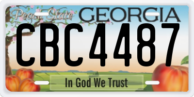 GA license plate CBC4487