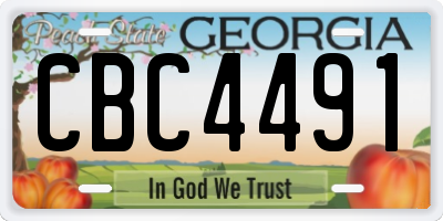 GA license plate CBC4491