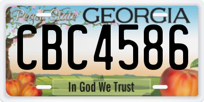 GA license plate CBC4586