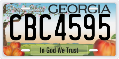 GA license plate CBC4595