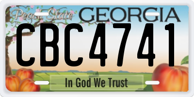 GA license plate CBC4741