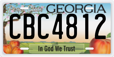 GA license plate CBC4812