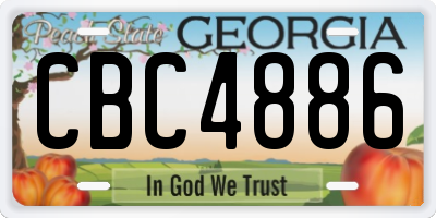 GA license plate CBC4886