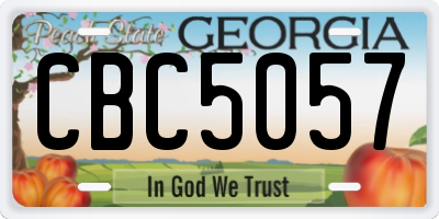 GA license plate CBC5057
