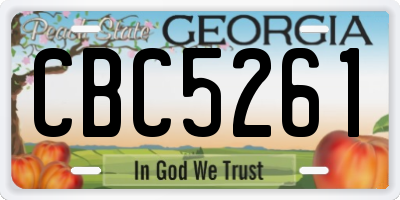 GA license plate CBC5261