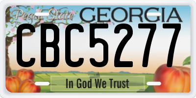GA license plate CBC5277