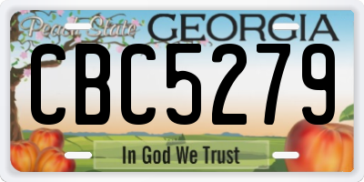 GA license plate CBC5279