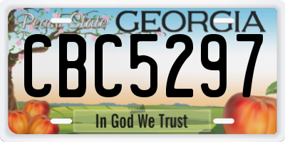 GA license plate CBC5297