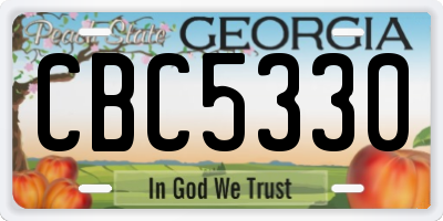 GA license plate CBC5330