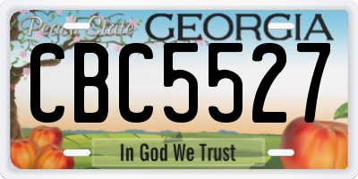 GA license plate CBC5527