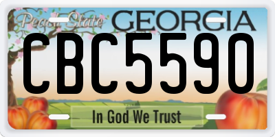 GA license plate CBC5590