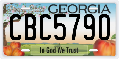 GA license plate CBC5790