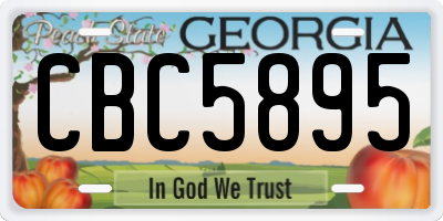 GA license plate CBC5895