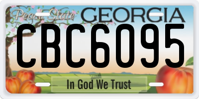 GA license plate CBC6095