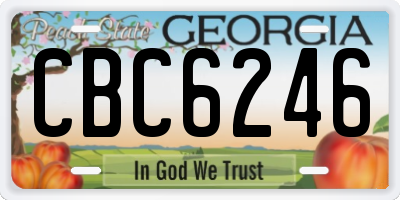 GA license plate CBC6246