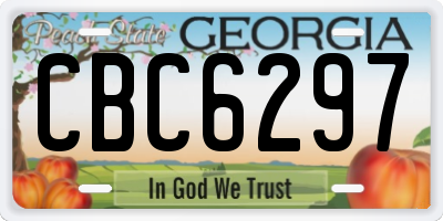 GA license plate CBC6297