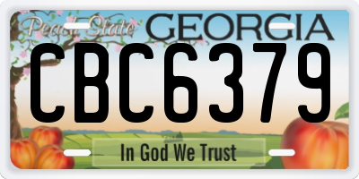 GA license plate CBC6379