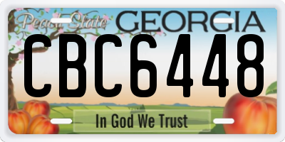 GA license plate CBC6448