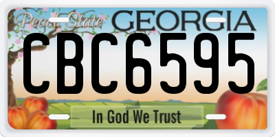 GA license plate CBC6595