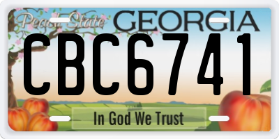 GA license plate CBC6741