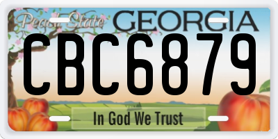 GA license plate CBC6879