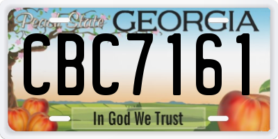 GA license plate CBC7161