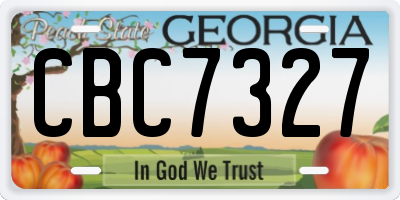 GA license plate CBC7327