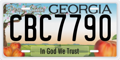 GA license plate CBC7790