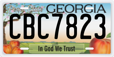 GA license plate CBC7823