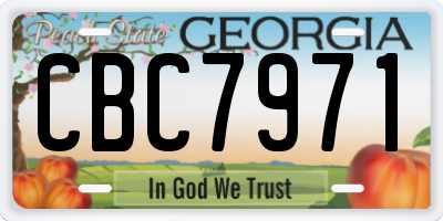 GA license plate CBC7971